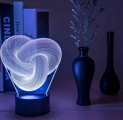 Twist Abstract LED 3D Night-Lamp